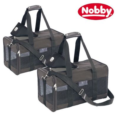 Nobby Transporttasche für Katze / Hund - Nylon Tragetasche Transportbox schwarz