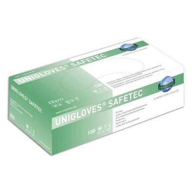 1000 Latexhandschuhe Unigloves Safetec - Gr. XS - XL - weiß - Einmalhandschuhe