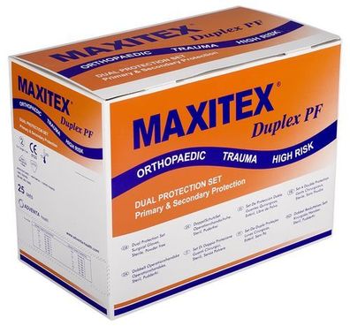 100 Sets Maxitex Duplex PF OP-Handschuhe - versch. Größen - steril - puderfrei