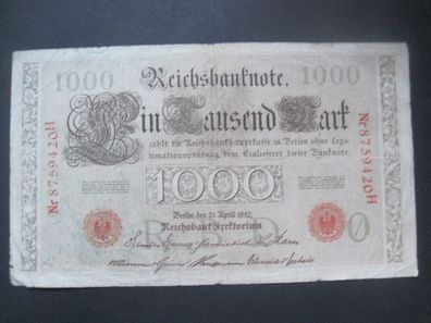 Reichsbanknote 1000 Mark 1910 (GB 334)