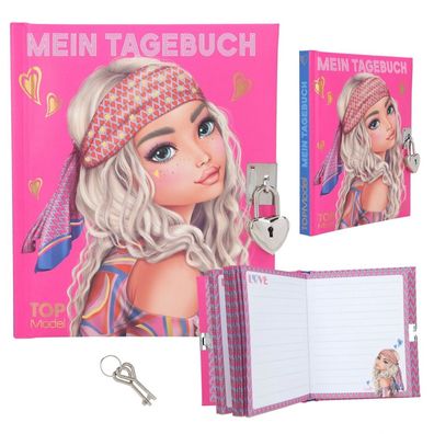 Depesche 12053 TOPModel Tagebuch mit Schloss Seventies Candy pink Hippie