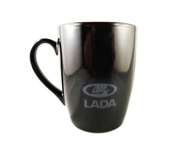 Kaffeetasse "Lada Logo" schwarz