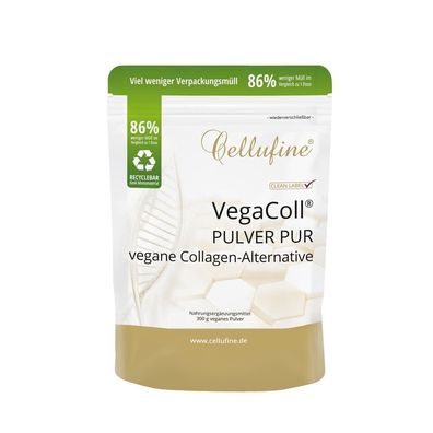 Cellufine® VegaColl® Pulver PUR - 300 g veganer Collagen Drink MHD 09/24