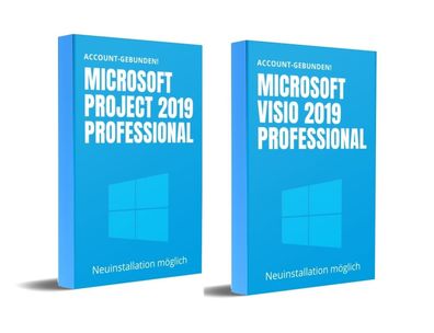 Microsoft Project und Visio 2019 Pro / Registrierung mit Microsoft Konto / Lifetime