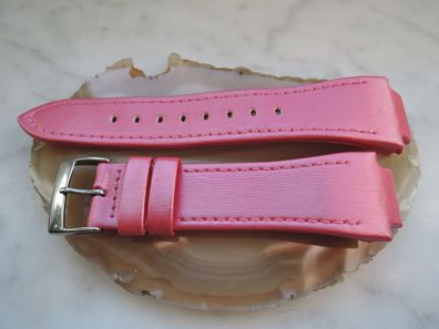 Leder Uhrenarmband Ersatzband Rundanstoss rosa 24/16 mm b11