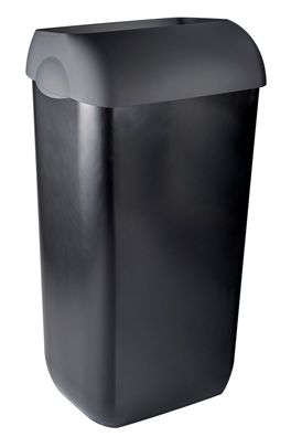 PlastiQLine Exclusive Abfallbehälter - Mülleimer - halboffen - 23 L - schwarz
