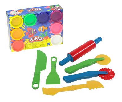 49,09 EUR/ kg Play-Doh Knete 8er Pack Regenbogen mit Knetwerkzeug Knetmesser Set