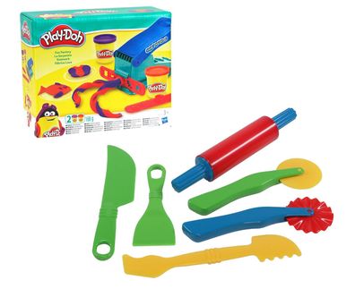 148,75 EUR/ kg Play-Doh Fun Factory Knetpresse + Gowi Knetwerkzeug Knetmesser Set