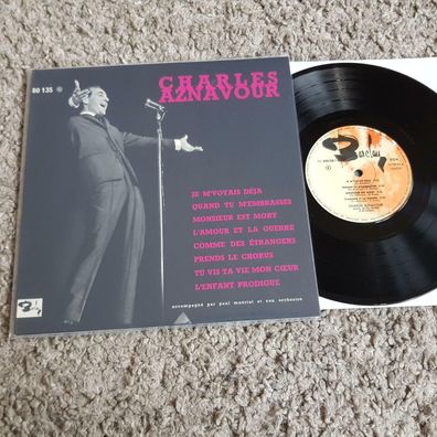 Charles Aznavour - Same/ Je m'voyais deja Vinyl LP WITH POSTER