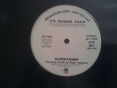 Supertramp - It's raining again 12'' US PROMO