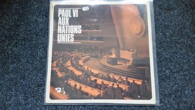 Papst Paul VI bei der Vereinten Nationen (aux Nations Unies) Vinyl LP 1965