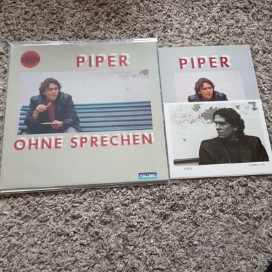 Thomas Tommy Piper - Ohne Sprechen Vinyl LP Germany MIT PROMO Pressemappe