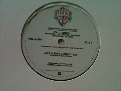 Paul Simon - Late in the evening 12'' US Promo Vinyl