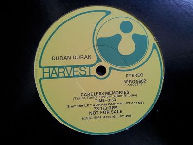 Duran Duran - Careless memories 12'' US Disco Vinyl PROMO