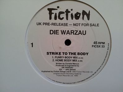 Die Warzau - Strike to the body US 12'' Vinyl PROMO Remixes EBM