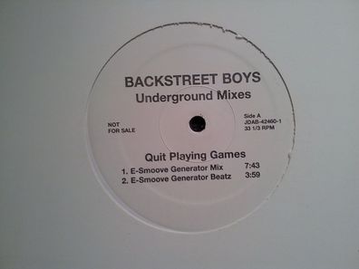 Backstreet Boys - Quit playing games Underground MIXES (2) 12'' US Vinyl PROMO