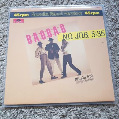 Baobab - N.O. J.O.B. No job 12'' Disco Vinyl Germany