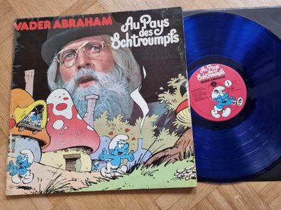 Vader Abraham - Au pays des Schtroumpfs LP BLUE VINYL Completely SUNG IN FRENCH