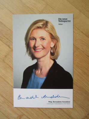 Landesgeschäftsführerin der ÖVP Wien Mag. Bernadette Arnoldner - Autogramm!