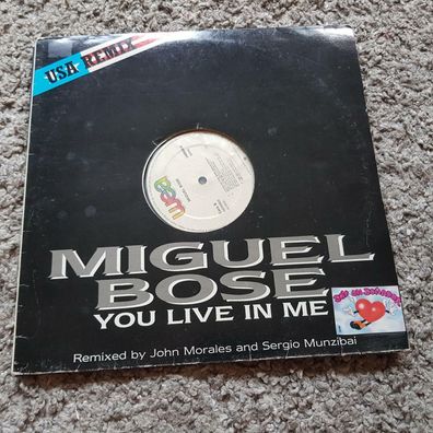 Miguel Bose - You live in me/ Living on the wire 12'' Disco Vinyl