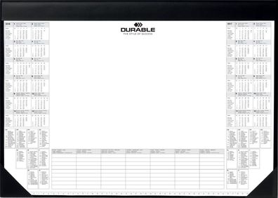 Durable Schreibunterlage mit Kalenderblock schwarz 25 Blatt