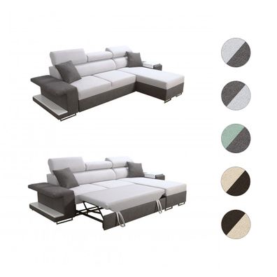 Ecksofa Futuro Maxi mit Bettkasten und Schlaffunktion XXL 226cm x 127cm L-Form Couch