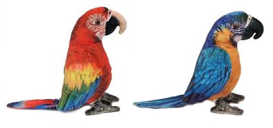 1 Plüschtier Papagei 22cm Stofftiere Kuscheltiere Ara Vögel Vogel Papageien Tiere