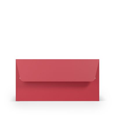 100 Briefumschläge Rot 110x220 mm (DIN Lang) mit Haftklebung