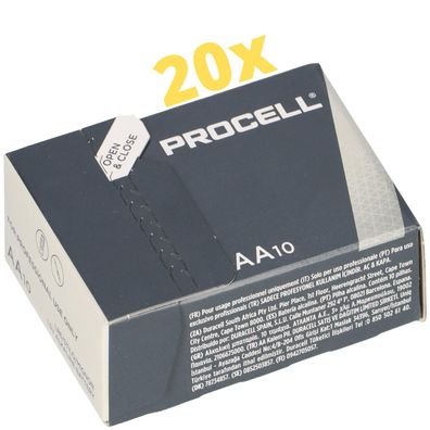 200x Duracell Procell MN1500 Mignon AA LR6 Batterie