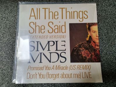 Simple Minds - All the things she said/ Don't you forget about me 12'' Vinyl