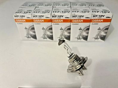 Osram ClassiC H7 10x Glühbirnen 64210CLC Leuchtmittel, Birne 12V 55 Watt Classik