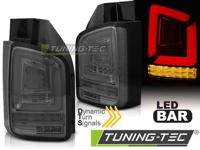 VW T6 VI LED Lightbar Rückleuchten schwarz + SEQ Blinker, Lauflicht Bj.2015-19 TW