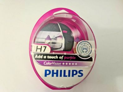 Philips H7 Pink Color Vision Glühbirnen Leuchtmittel, Birne 55Watt Purple Design