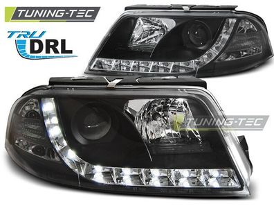 Scheinwerfer VW Passat 3BG Bj.2000-2005 Schwarz LED Tagfahrlicht + Modul