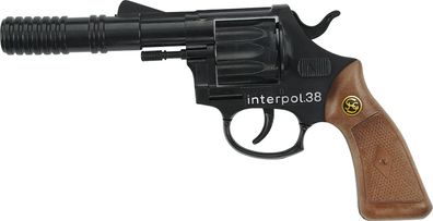 Schrödel 202 0038 - Spielzeugpistole - Interpol 38, 12 Schuss Agent Pistole