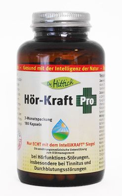 Dr. Hittich Hör-Kraft Pro, 1/2/4x 180 Kapseln, Alpha-Liponsäure, L-Carnitin, Ginkgo