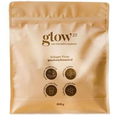 Glow25 Collagen Pulver 500g Ohne Zusatzstoffe
