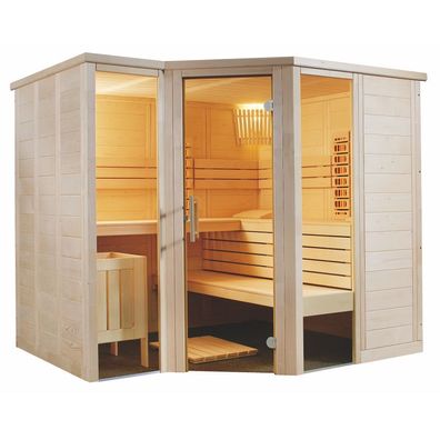 Sentiotec Arktis Infra+ Massivsauna Saunakabine Inkl. 2 Vollspektrumstrahler 234x206