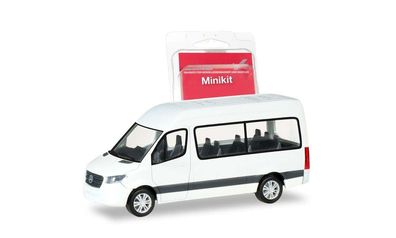 Herpa MiniKit 013468 - Mercedes-Benz Sprinter Bus Hochdach, weiß. 1:87