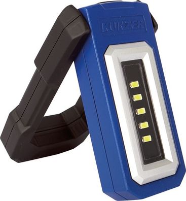 Kunzer SMD-LED Arbeitslampe schwarz/ blau 200Lm 360°schwenkbar, mit Magnet PL-050