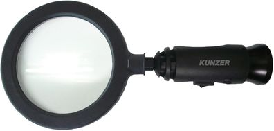 Kunzer Lupe 3-fach Vergrößerung, LED-Beleuchtung 7LL01