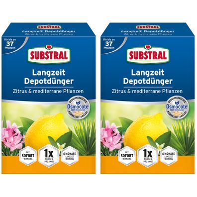 2 x Substral® Langzeit Depotdünger für Zitrus & Mediterrane Pflanzen, 750 g