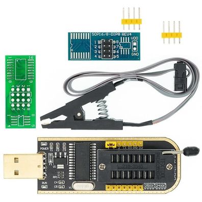 USB-Programmiermodul + Soic8, Sop8-Testclip für eeprom 93cxx / 25cxx / 24cxx