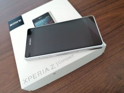 Sony Xperia Z1 Compact 16GB White / Weiß / simlockfrei / mit Folie / Wie neu