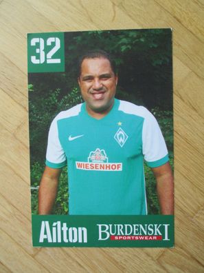 SV Werder Bremen Ailton Goncalves da Silva - größere Autogrammkarte!!!