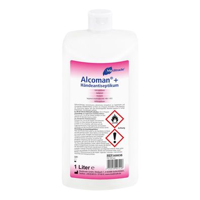Alcoman+ - Handdesinfektion - 10 x 1000 ml - Händedesinfektionsmittel - Desinfekti...