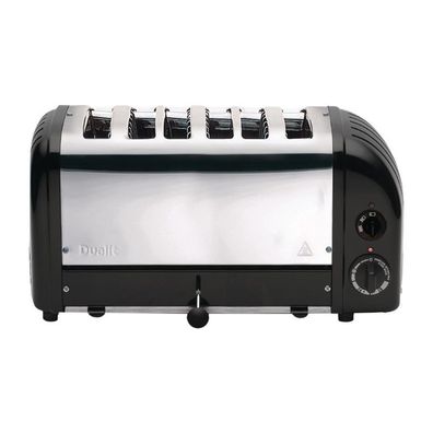 Dualit Toaster 60145 - schwarz - 6 Schlitze - Ausziehbare Krümelschale