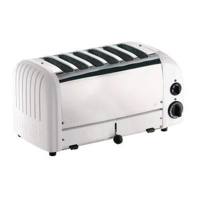 Dualit Toaster 60146 - weiß - 6 Schlitze - Ausziehbare Krümelschale