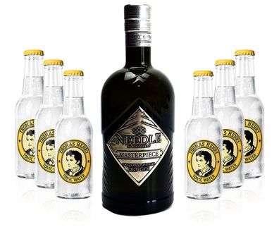 Needle Masterpiece Dry Gin 0,5L (45% Vol) + 6 x Thomas Henry Tonic Water 0,2l M