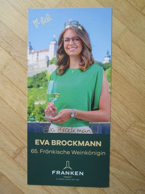 65. Fränkische Weinkönigin Eva Brockmann - handsigniertes Autogramm!!!
